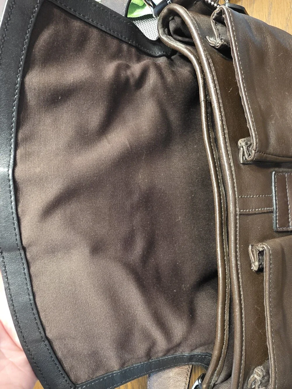 Chocolate Brown Leather Coach Soho Buckle Shoulder Bag Silver Hardware h05s-3653